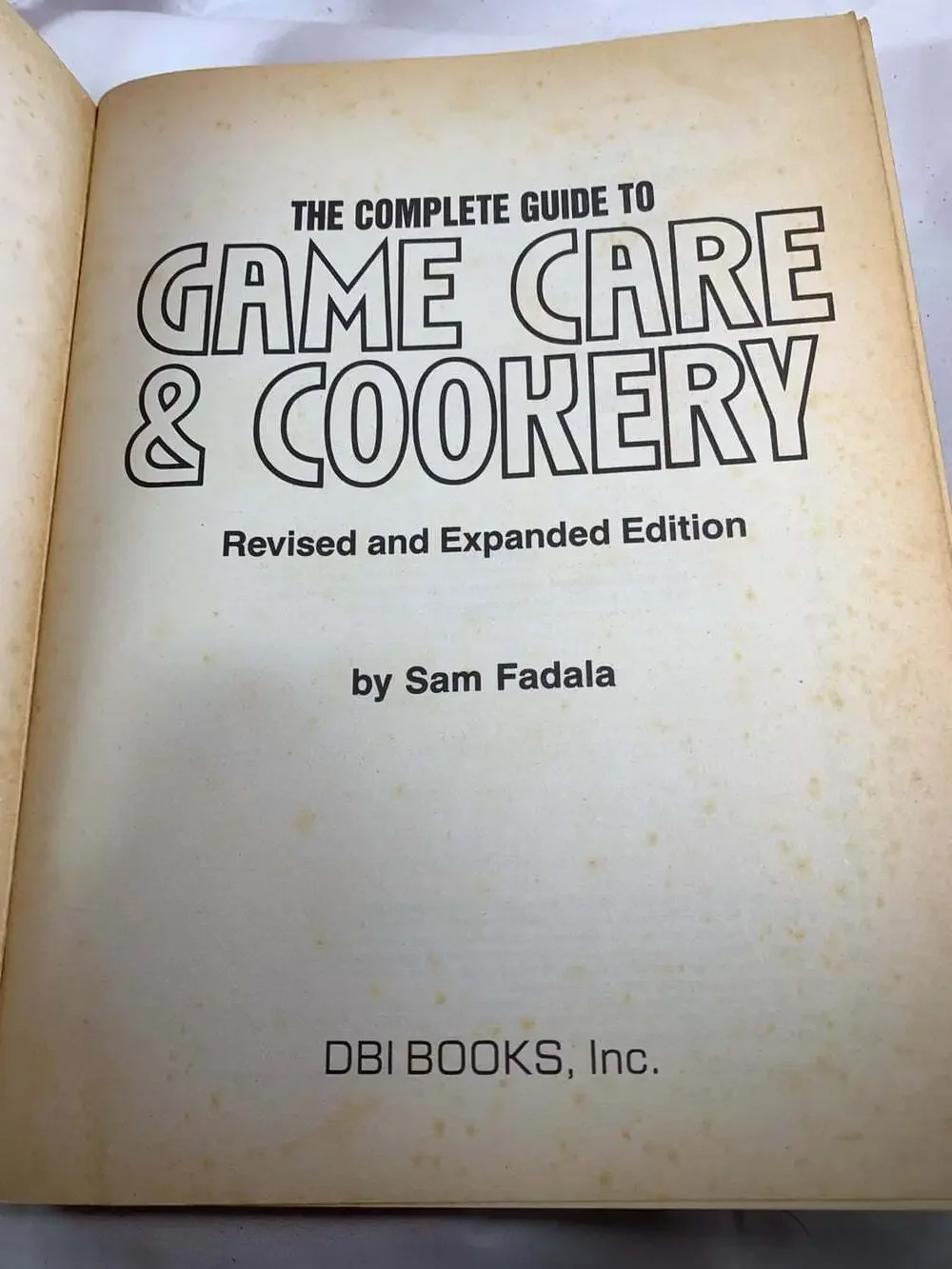 Game Care and Cookery guide book